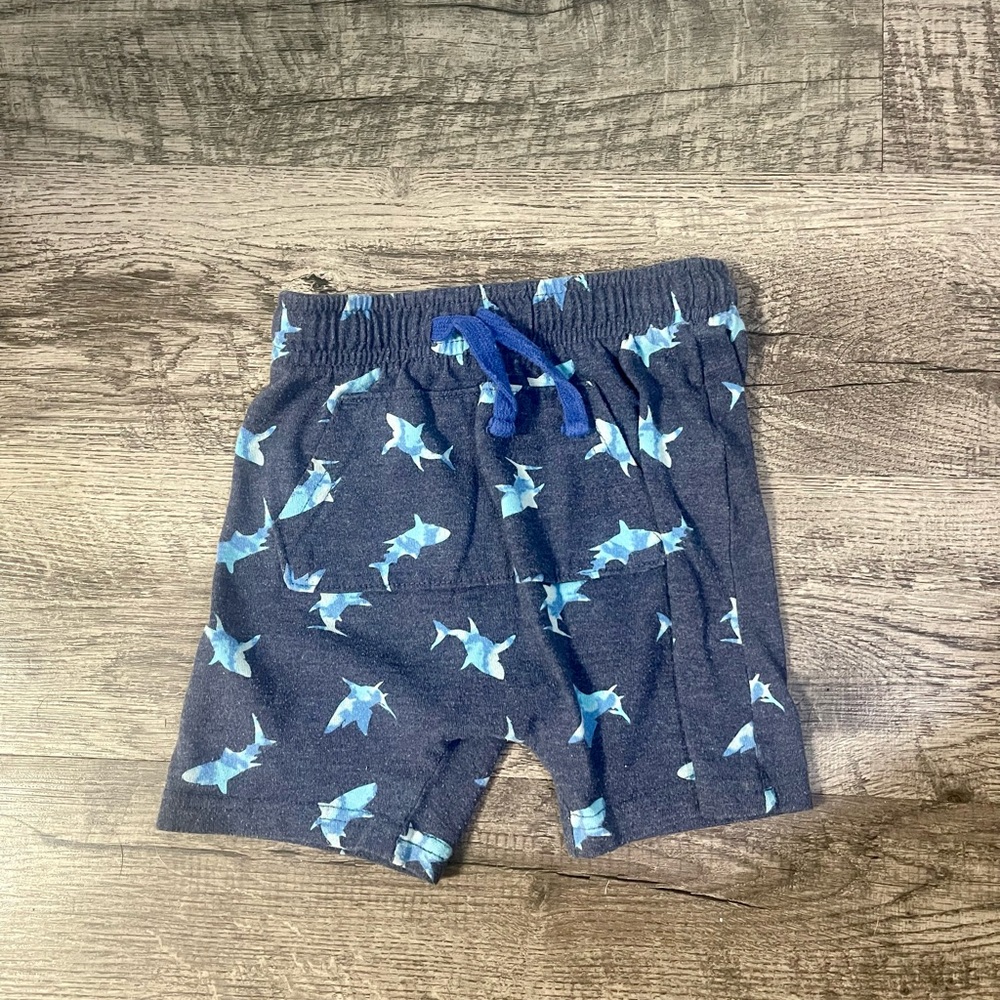 Cat & Jack Shark Print Blue Shorts 4T